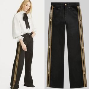 Polo Ralph Lauren Admiral Military-Inspired Tuxedo Stripe Black Jeans
